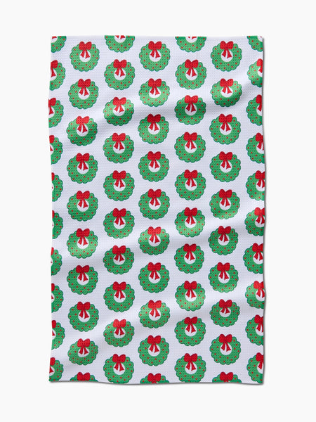 Geometry : Holiday Tea Towel - Wreath Wishes