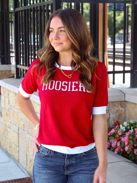 Hoosier Short Sleeve Sweater
