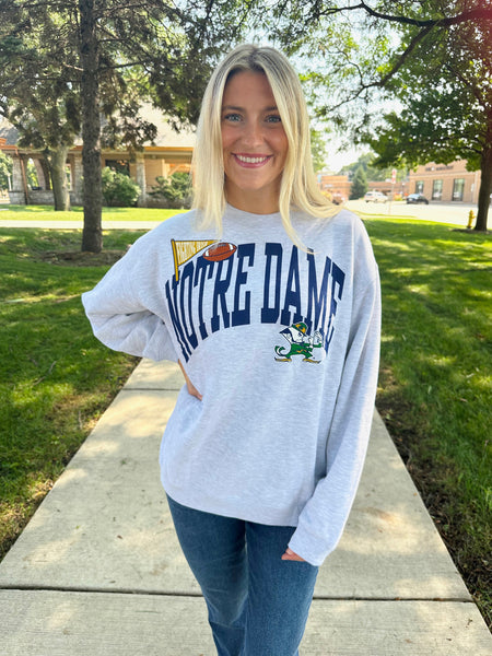 Notre Dame Fighting Irish Arched Icon Oversized Crewneck Sweatshirt