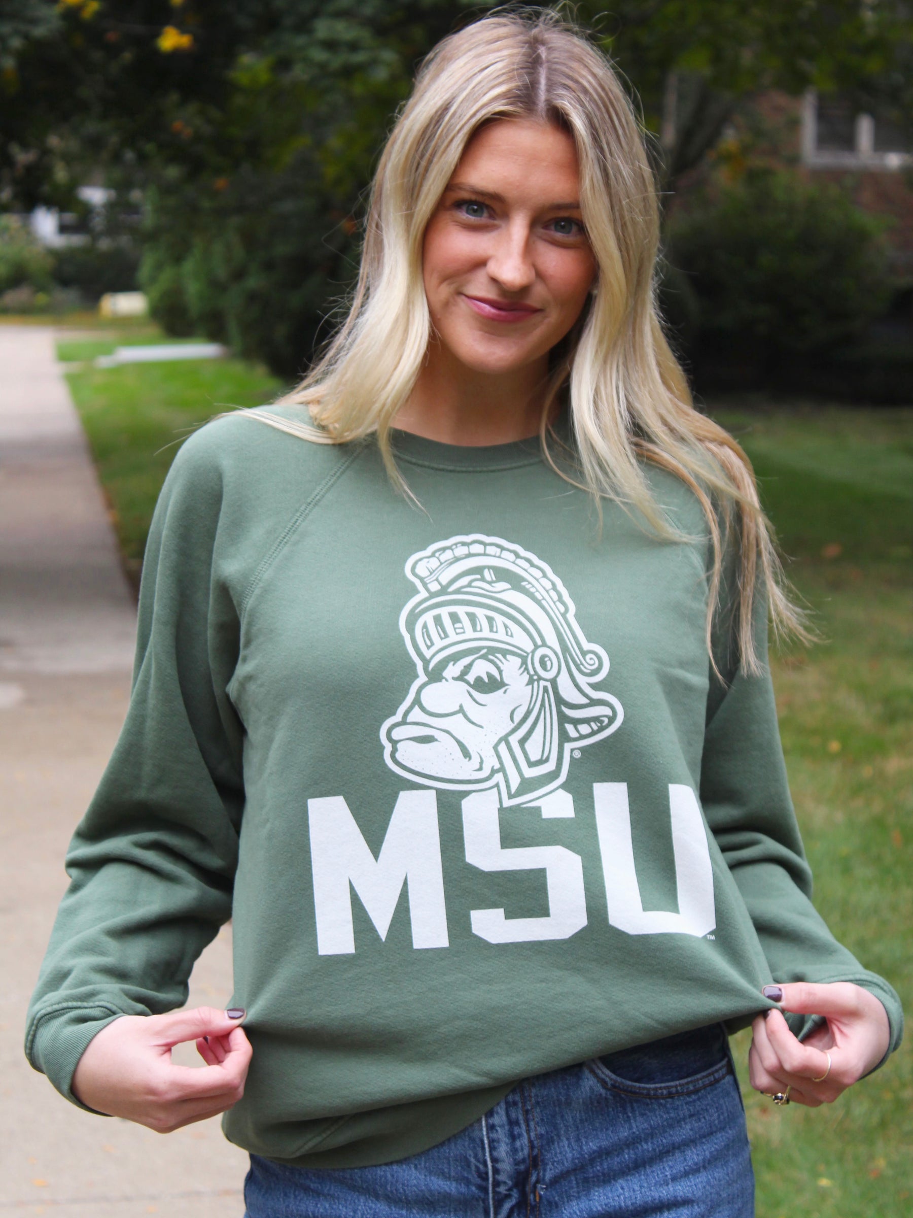 Michigan State MSU Spartans Reversible Terry Crewneck Sweatshirt