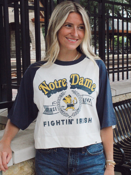 Notre Dame Fightin' Irish Infield Shift Raglan Top