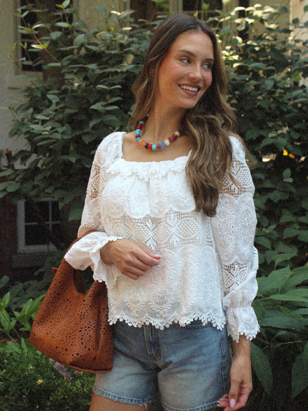 Emme Embroidered Lace Top