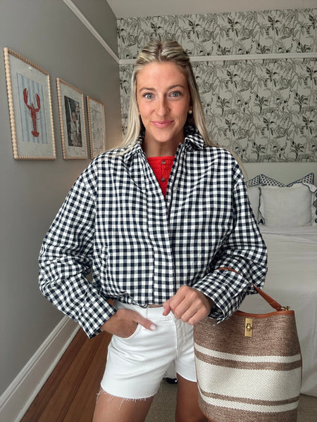Gingham Zip Jacket