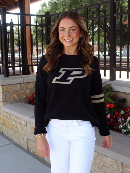 Purdue Boiler Up Varsity Crewneck Sweater