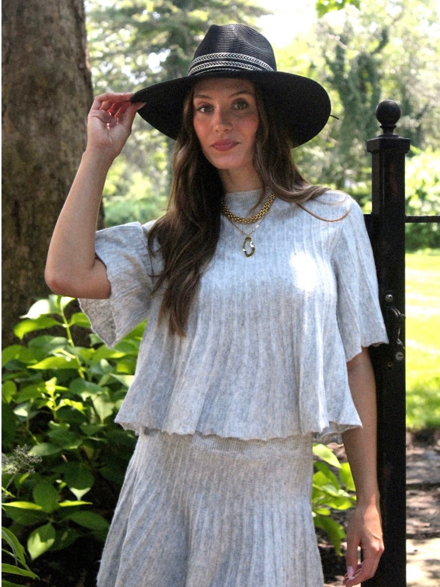 High Neck Knit Top