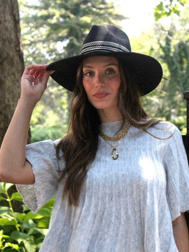 Chevron Panama Hat