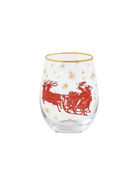 Yuletide Wine Glass