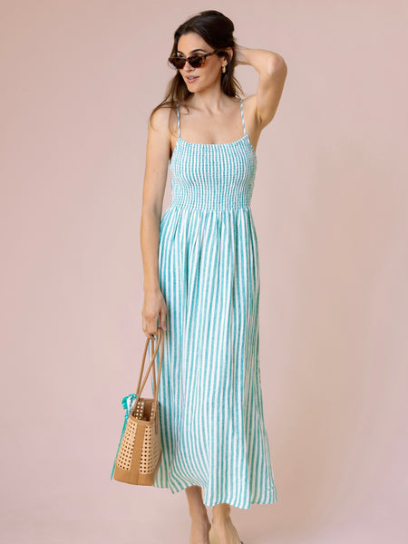 {Z Supply} Bayside Striped Midi Dress