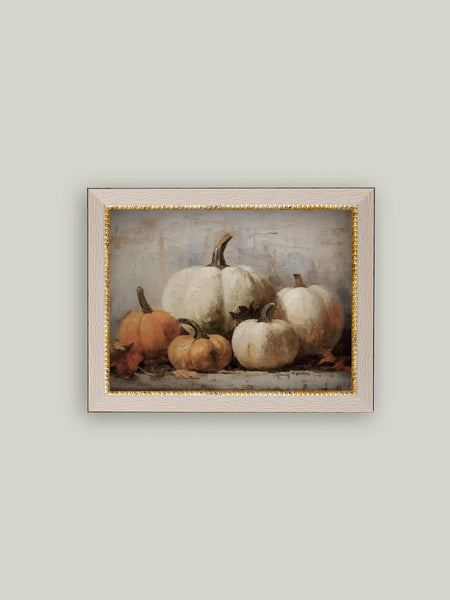 Vintage Pumpkins 9x7 Framed Art