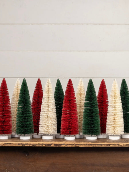Holiday Solid Bottle Brush Tree