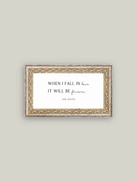 When I Fall in Love Framed Antique Print