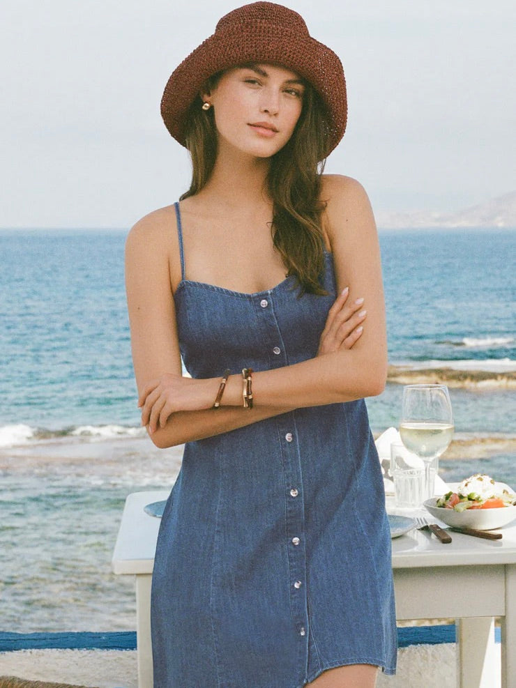 {Z Supply} Angel Eyes Denim Mini Dress