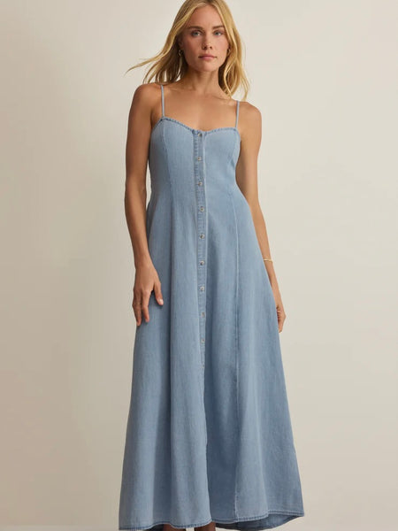 Z Supply Angel Eyes Twill Midi Dress