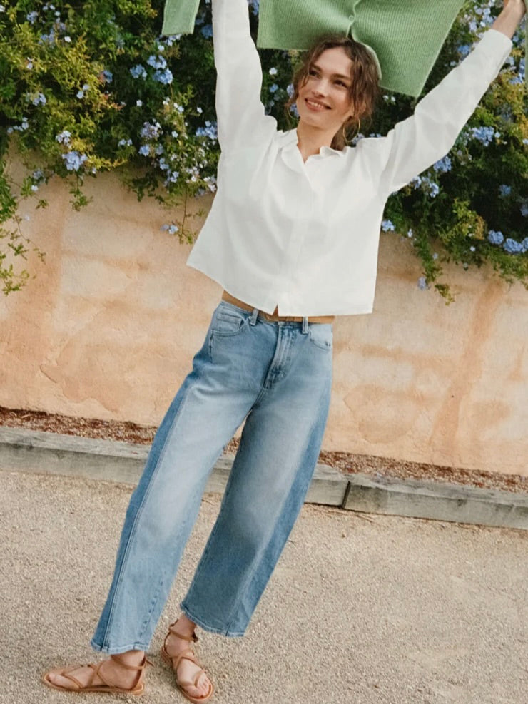 Z Supply : Luna High Rise Crop Bowed Denim