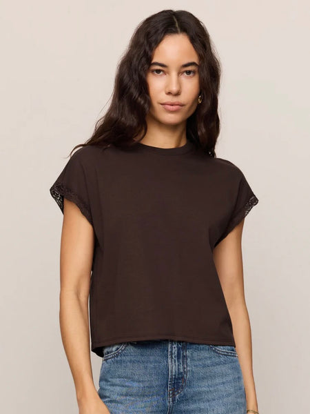 Z Supply Marika Lace Trim Muscle Tee