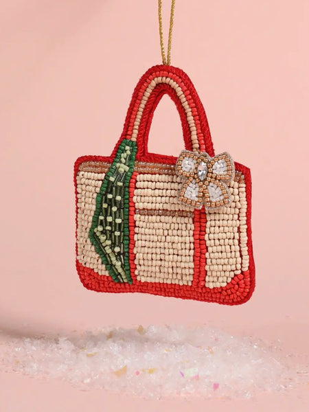 Tote of the Year Hand Beaded Ornament
