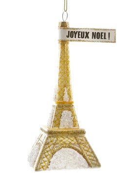 Eiffel Tower Gold Ornament