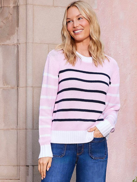 {Karen Kane} Stripe Crewneck Sweater