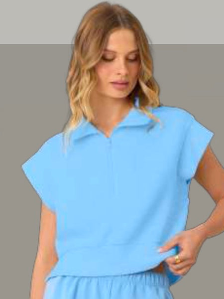 Cloud Fleece Short Sleeve Quarter Zip