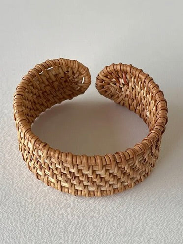 Straw Braided Round Bracelet
