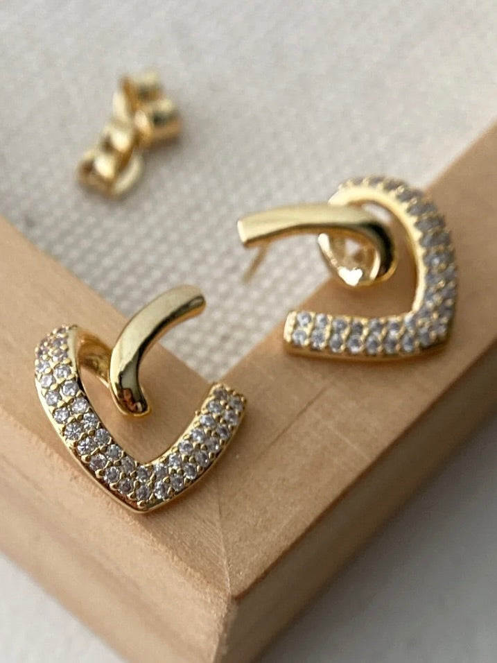 Heart Cursive Earrings