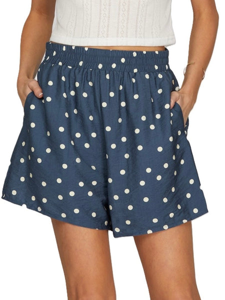 Woven Polka Dot Print Shorts