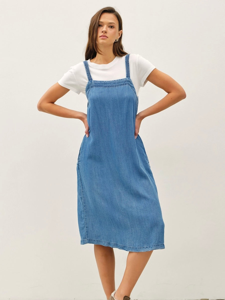 Lightweight Breezy Denim Tencel Dress