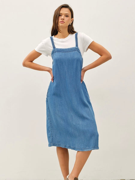 Lightweight Breezy Denim Tencel Dress