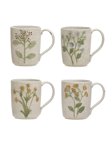 Botanical Glazed Mugs