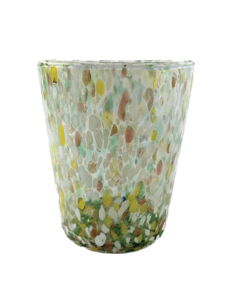 Speckled Blown Drinking Glass/Votive Holder