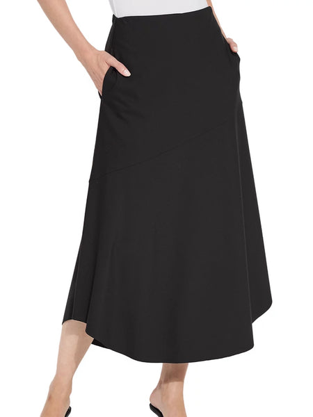 {Lysse} Drapey Ponte A-Line Midi Skirt