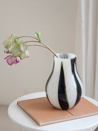 Black & White Stripe Vase