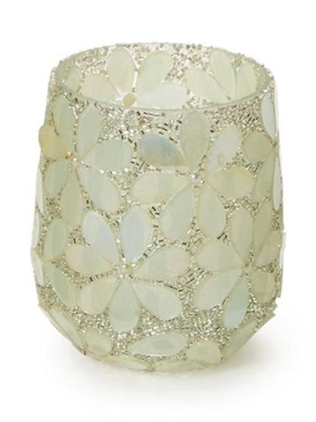 3.5" Floral Mosaic Tealight Holder