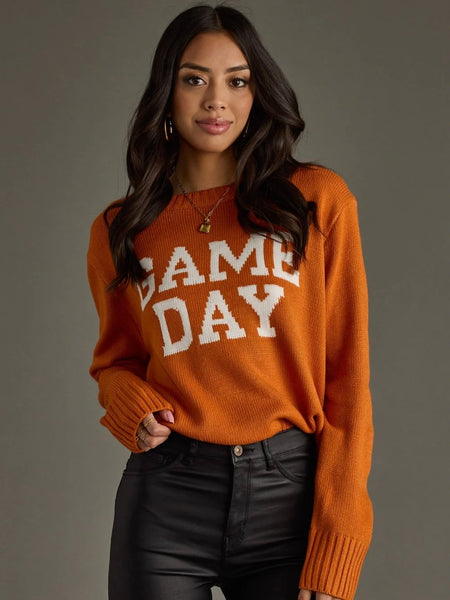 Game Day Crewneck Knit Sweater