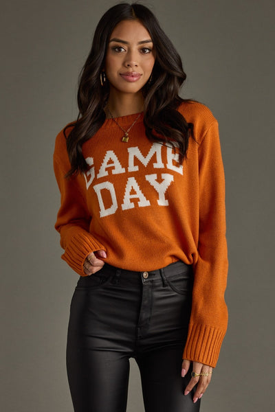Game Day Crewneck Knit Sweater