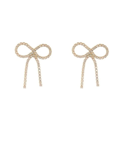 Pave Bow Earrings