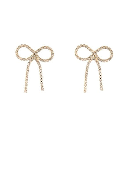 Pave Bow Earrings