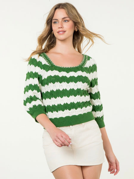 Cable Zig Zag Sweater