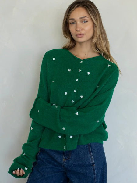 Heart Embroidered Piper Cardigan