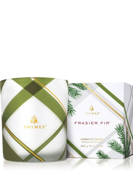 Frasier Fir Medium Frosted Plaid Candle