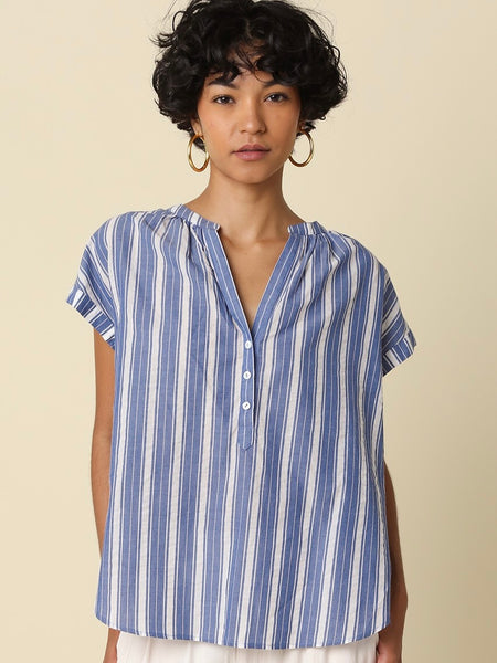 Gail Stripe Short Sleeve Shirt