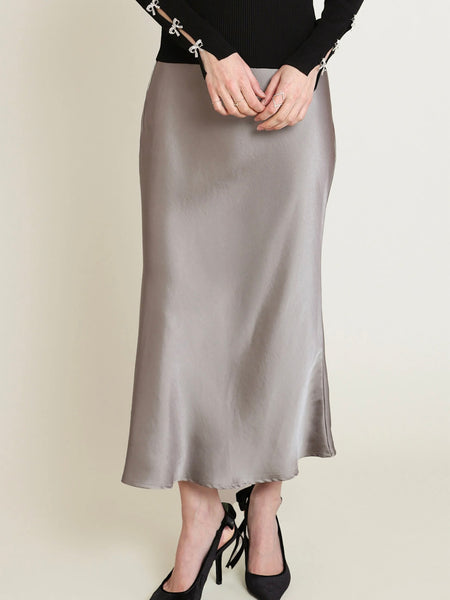 Satin Elastic Band Skirt