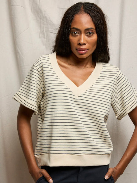 {perfectwhitetee} Briggs French Terry Stripe Sweatshirt