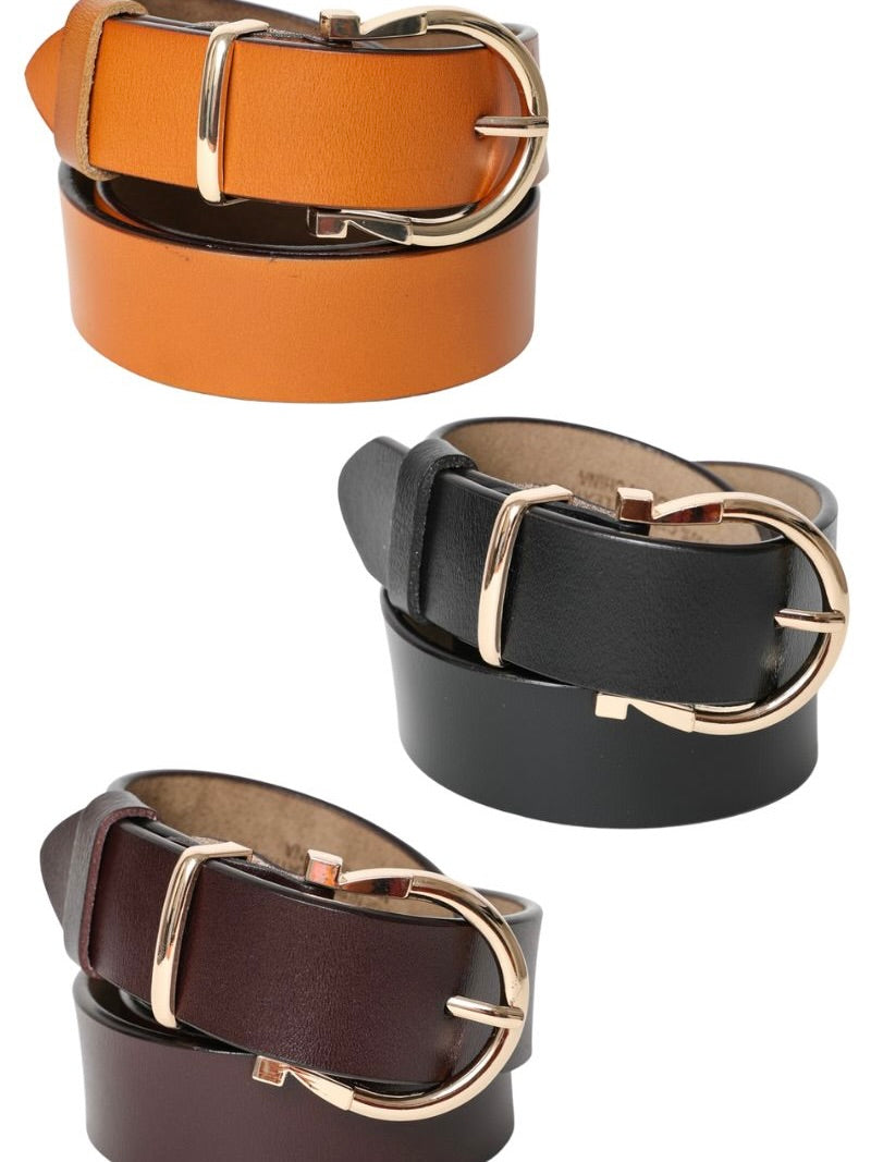 Horseshoe Gold Buckle Belt