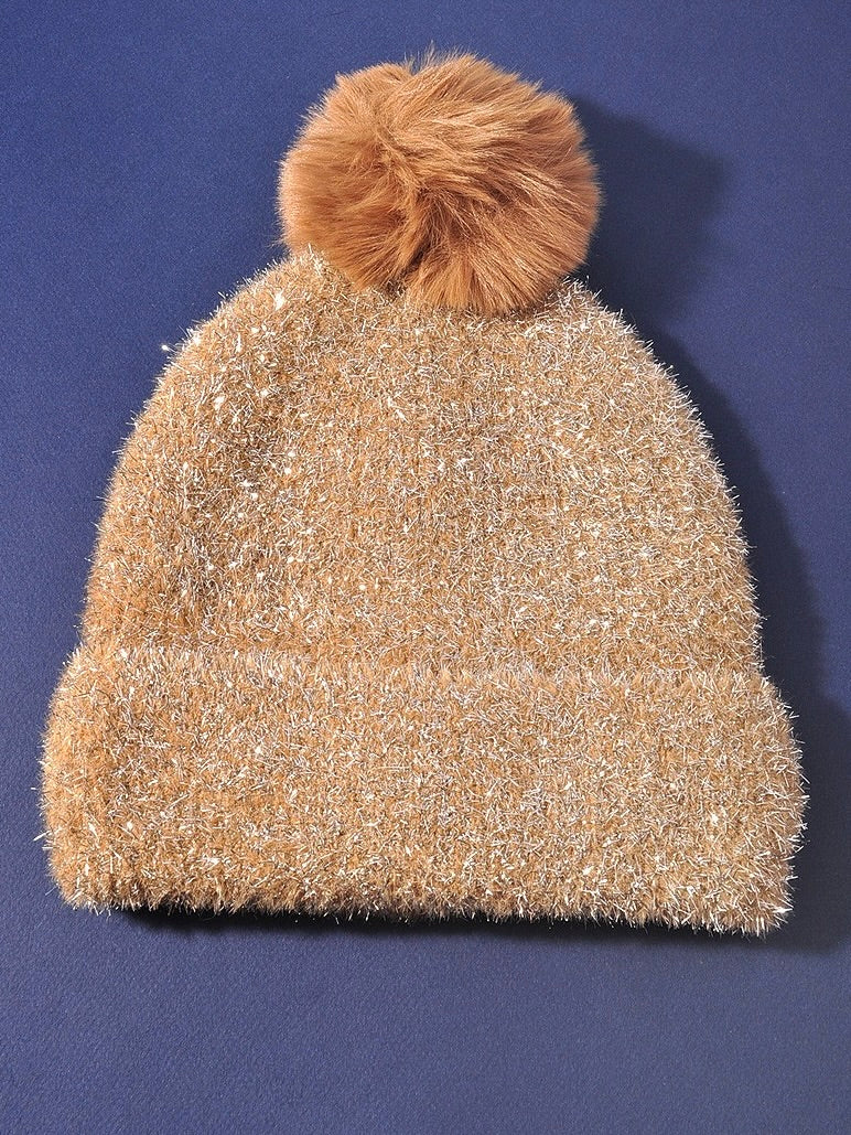 Lurex Frosted Pom Hat