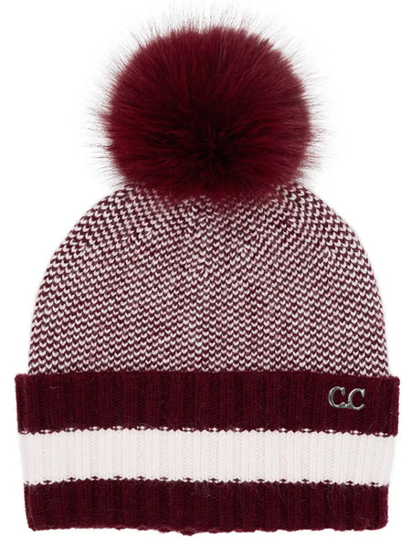 Two Tone Stripe Beanie