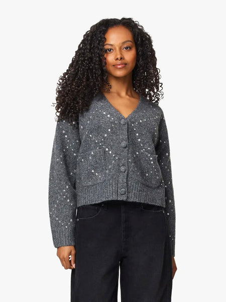 Rhinestone Argyle Cardigan