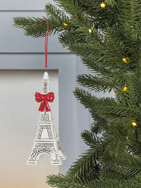 Festive Eiffel Tower Ornament