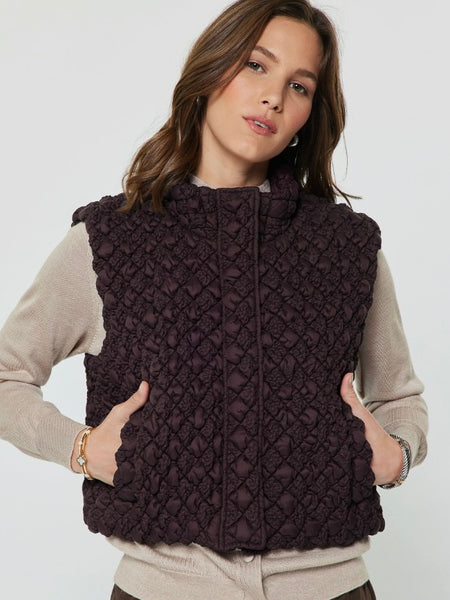 Quilted Cropped Vest