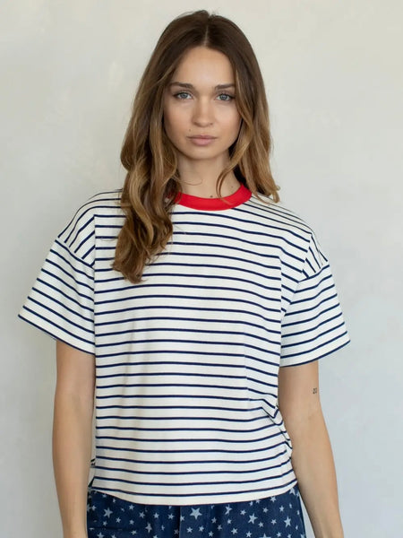 Stripe Boxy Tee